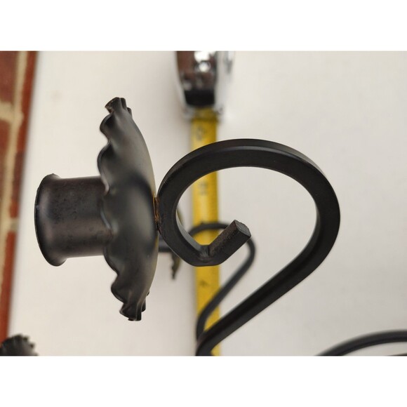 vintage wrought iron candelabra 1970s lux boho whimsygoth - Picture 5 of 7